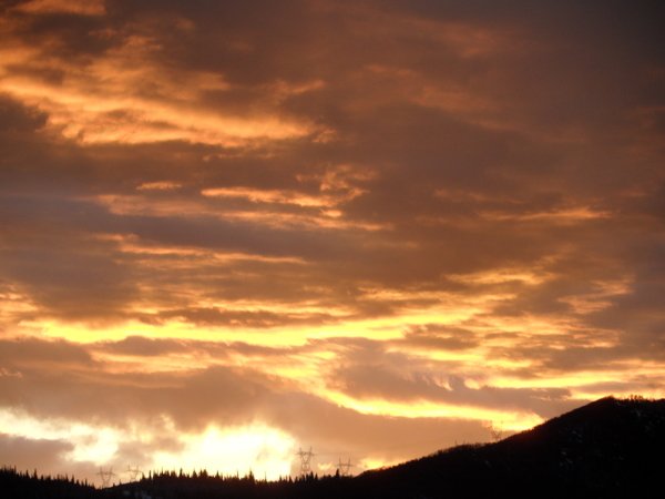 Sunset picture from my deck on 1 April 2017