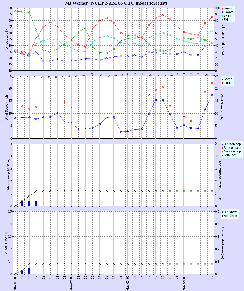 Latest NAM forecast
