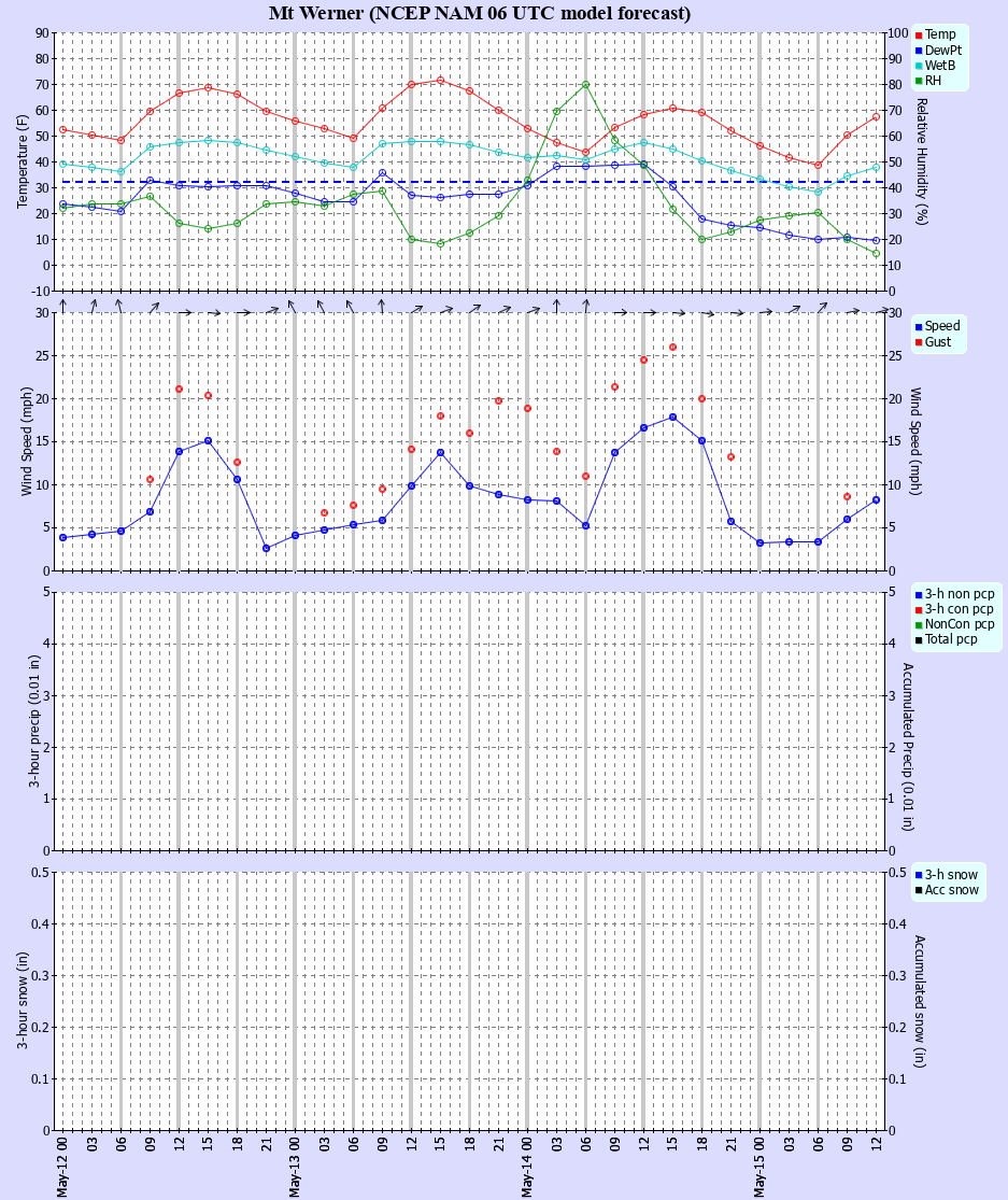 Latest NAM forecast