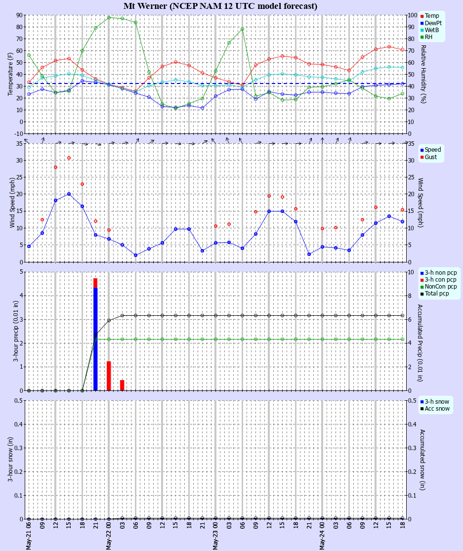 Latest NAM forecast