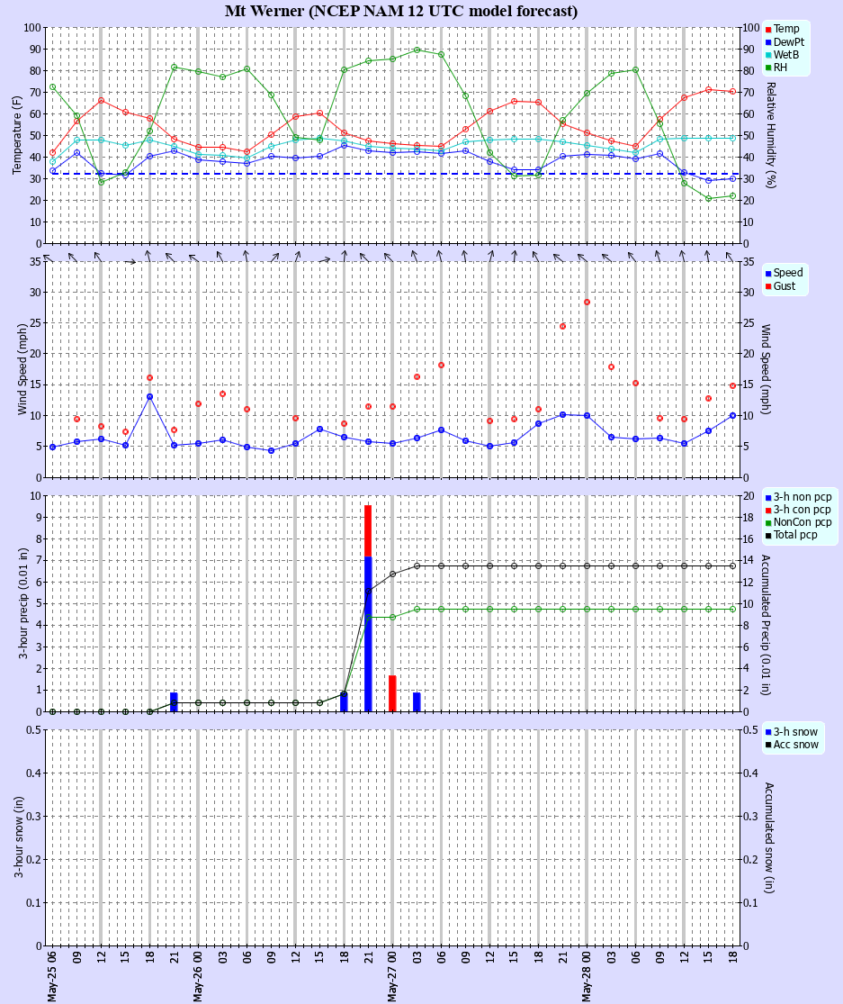 Latest NAM forecast