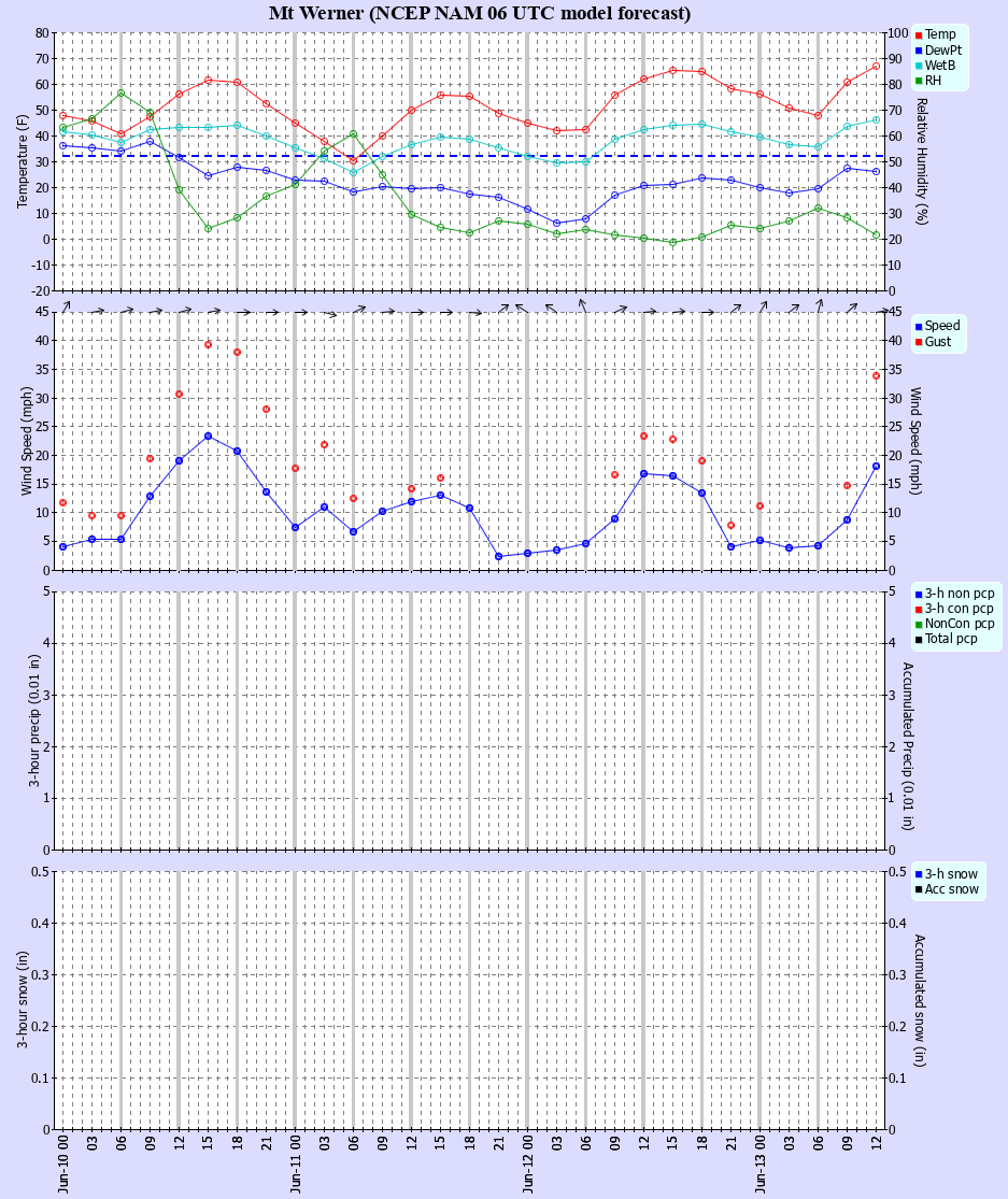 Latest NAM forecast