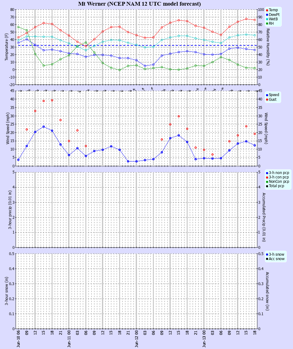 Latest NAM forecast