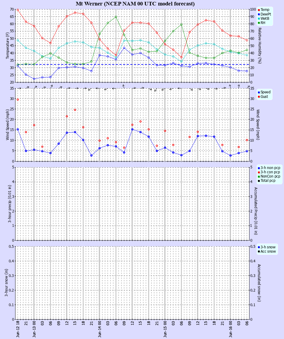 Latest NAM forecast