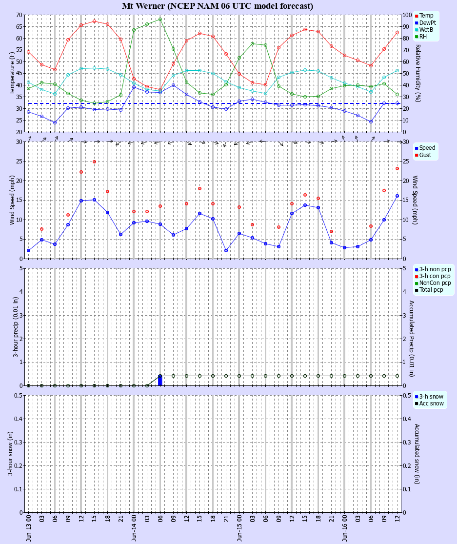 Latest NAM forecast