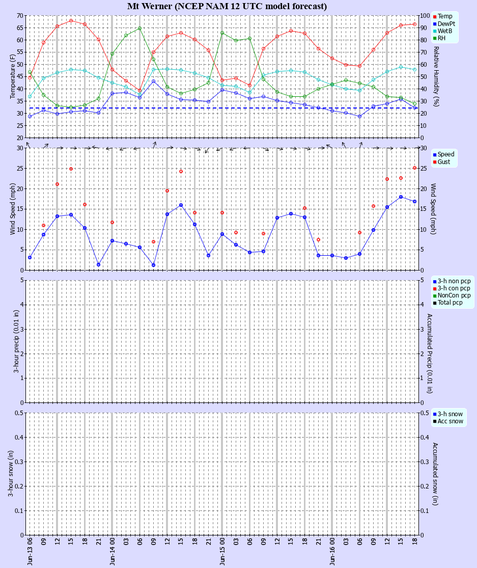 Latest NAM forecast