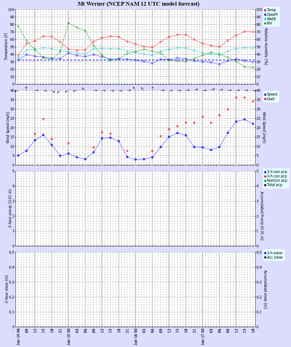 Latest NAM forecast