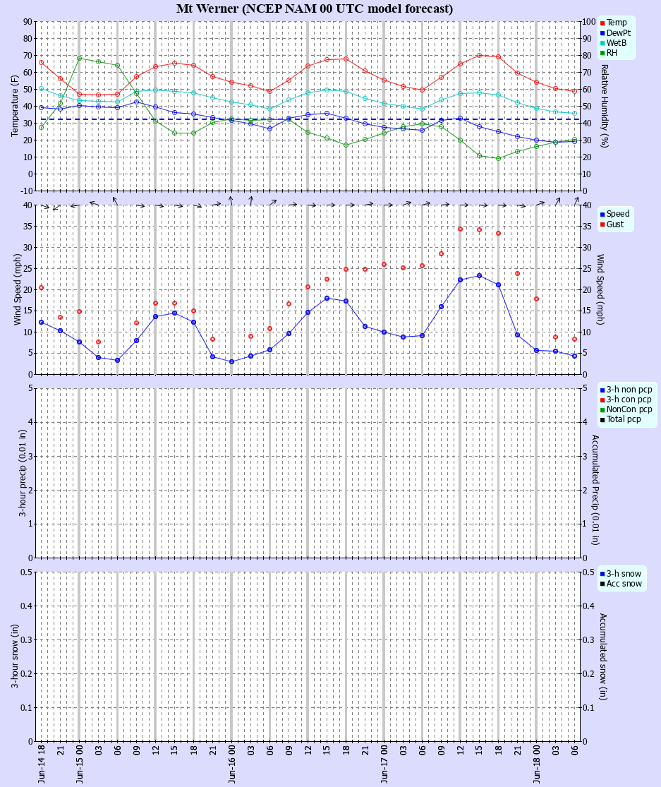 Latest NAM forecast