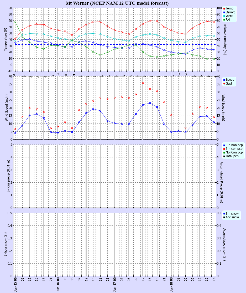 Latest NAM forecast