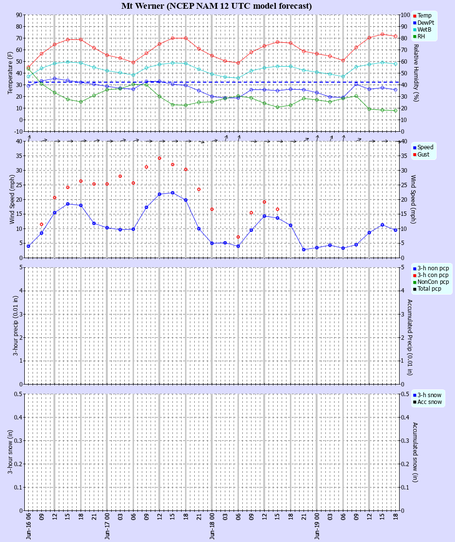 Latest NAM forecast