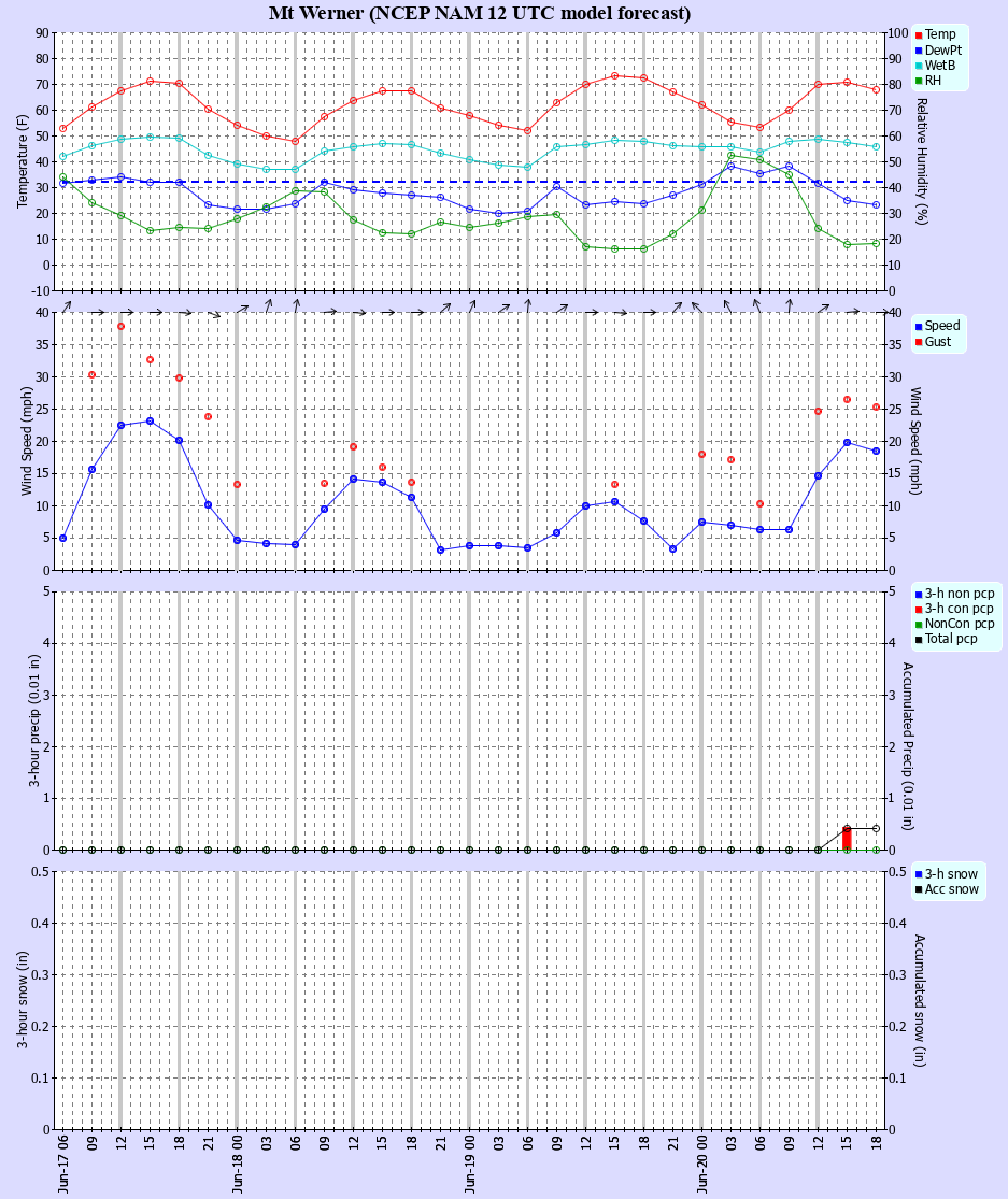 Latest NAM forecast