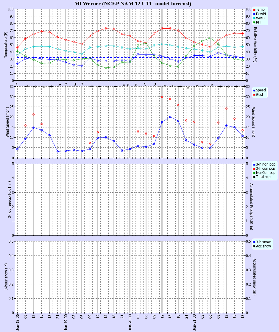 Latest NAM forecast