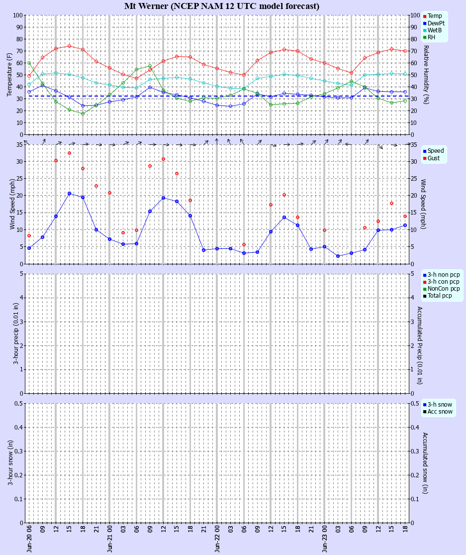 Latest NAM forecast
