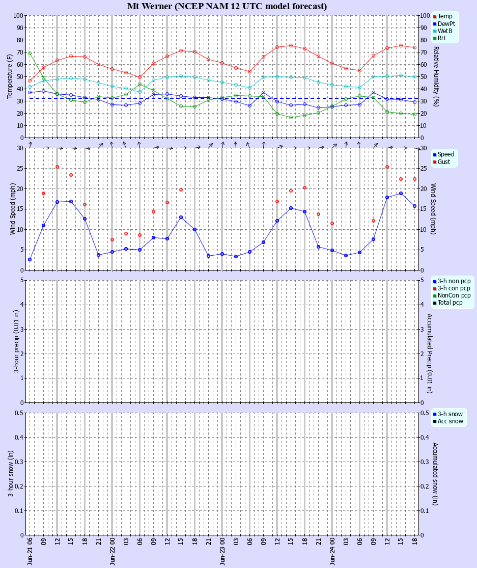 Latest NAM forecast