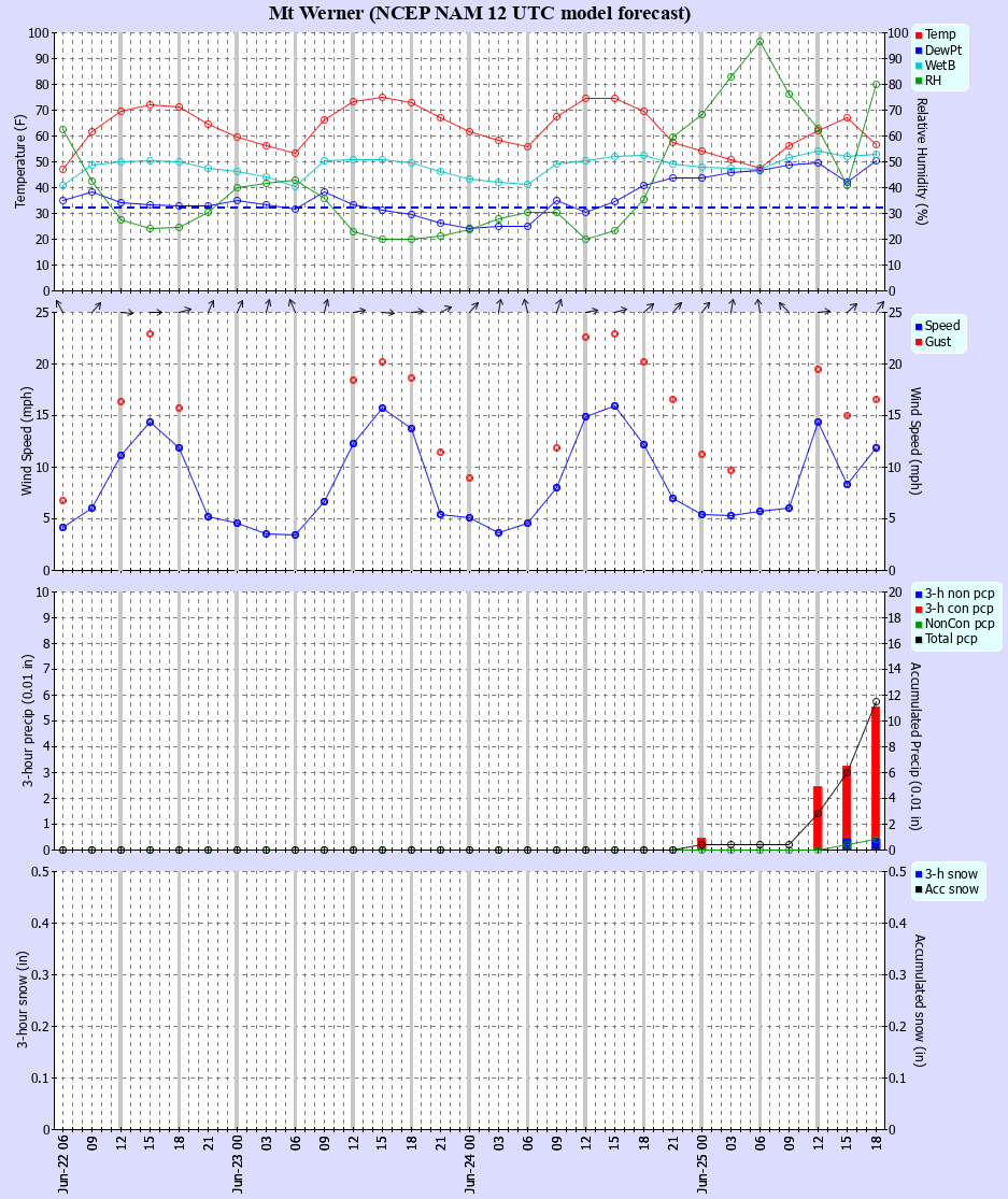 Latest NAM forecast