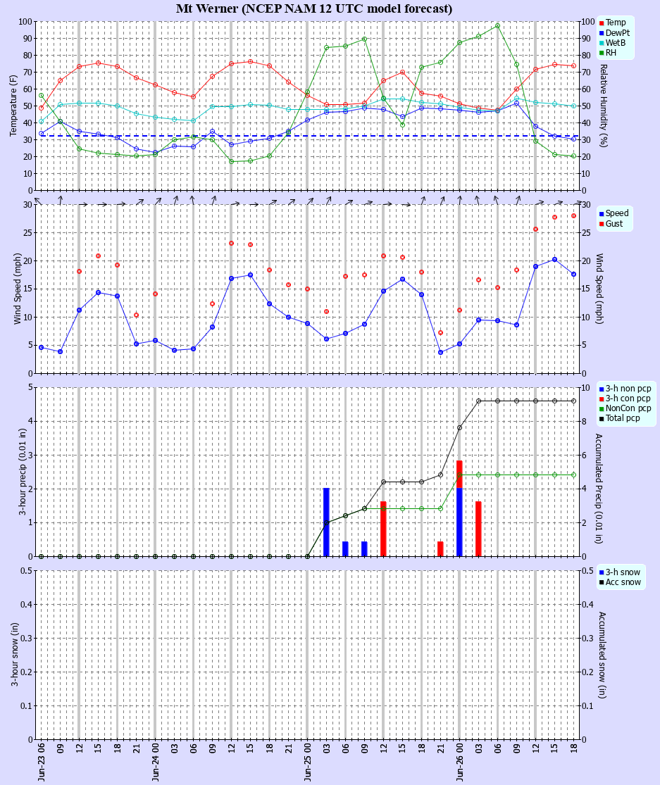 Latest NAM forecast
