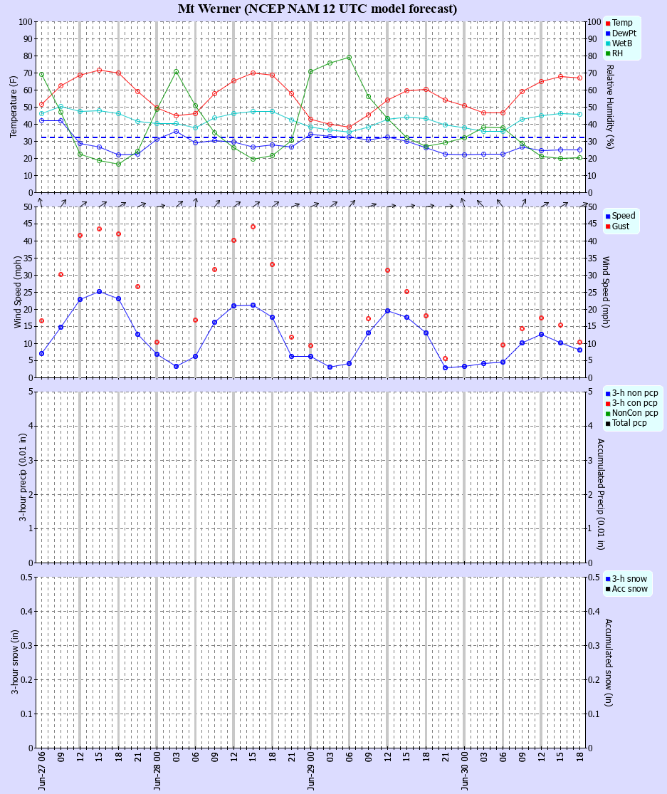 Latest NAM forecast