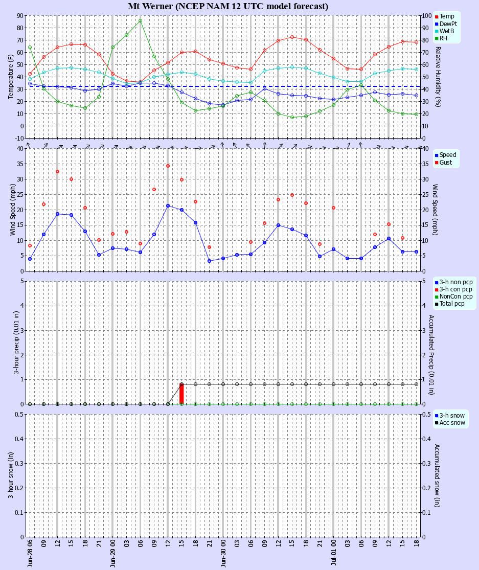 Latest NAM forecast