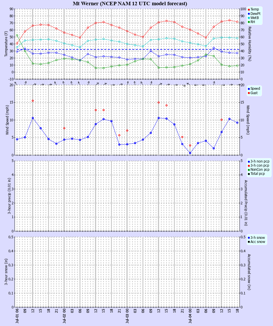Latest NAM forecast