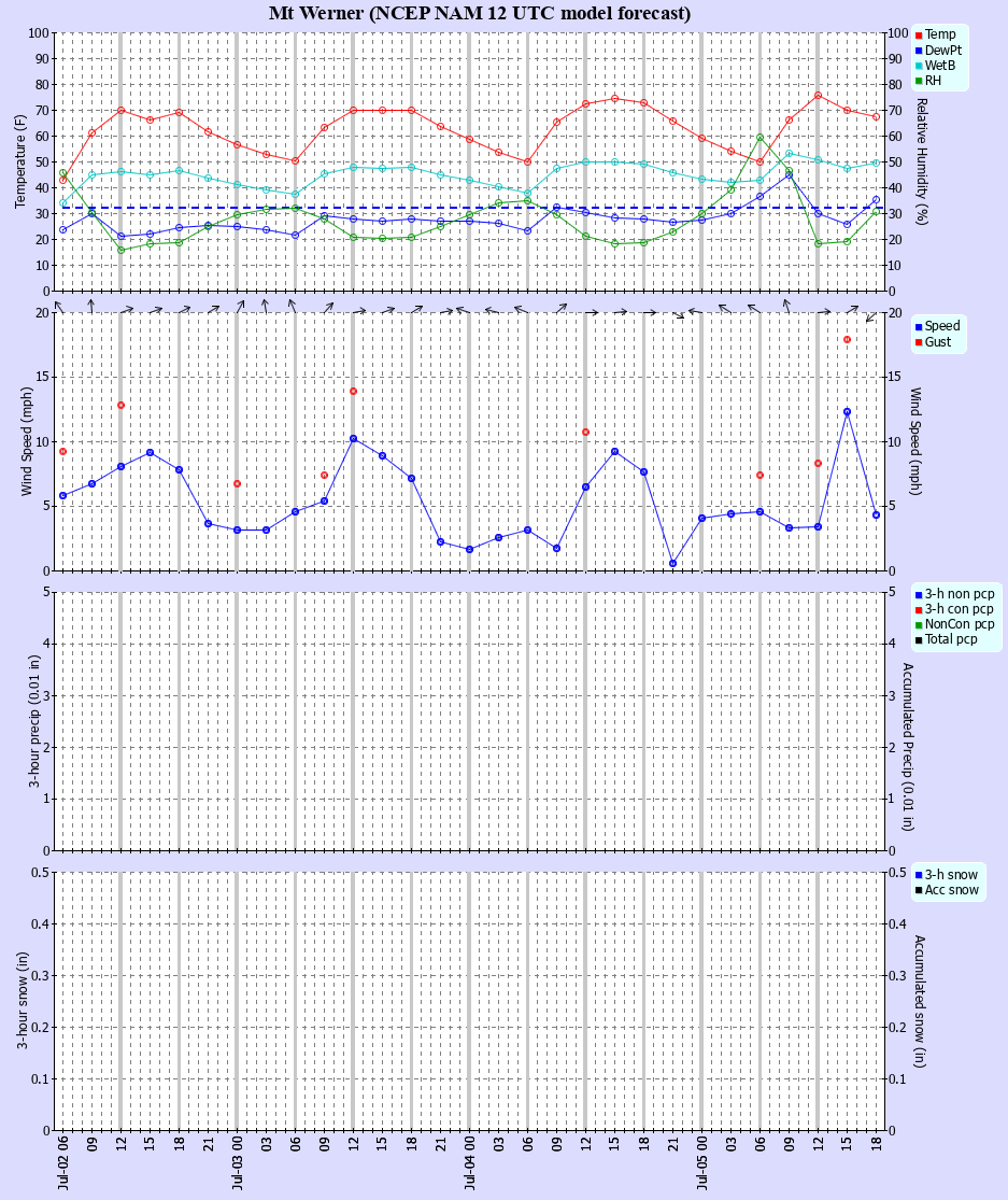 Latest NAM forecast