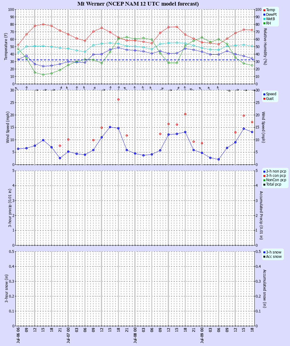 Latest NAM forecast