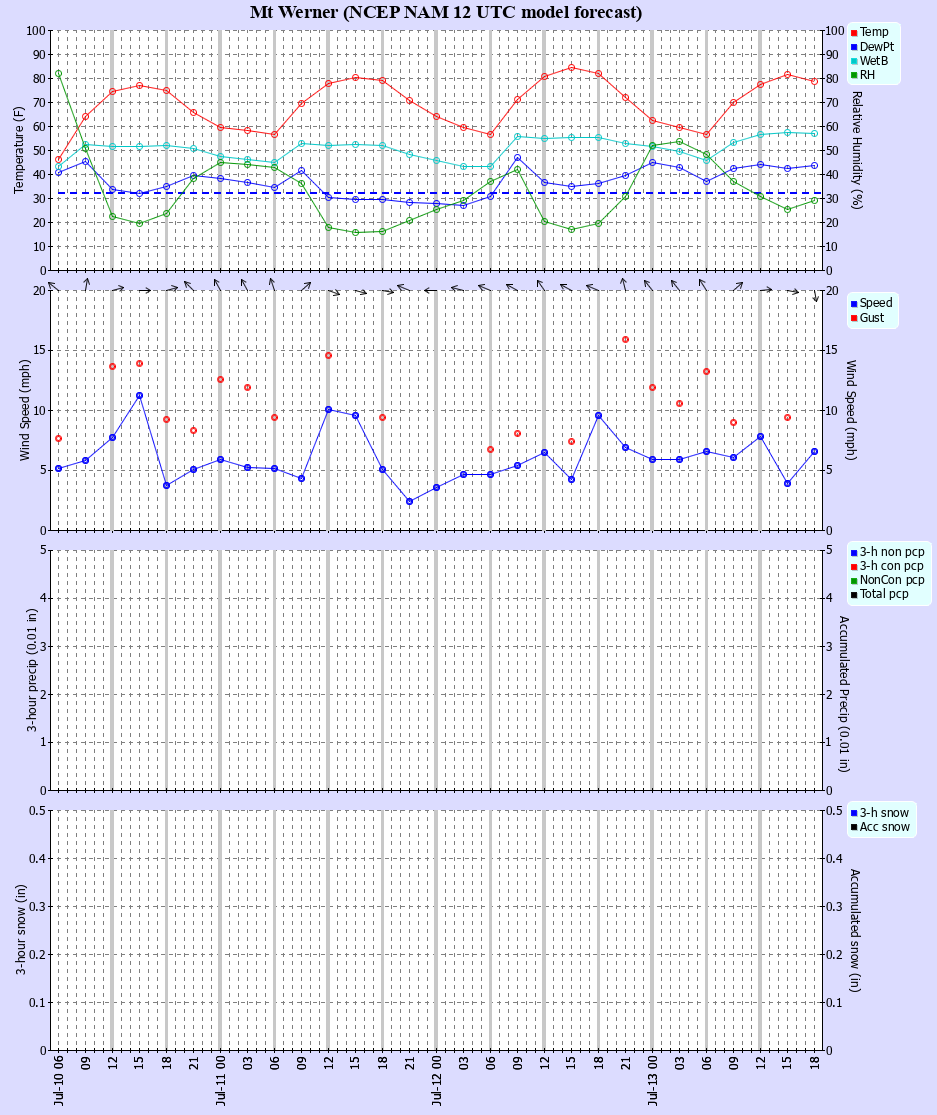 Latest NAM forecast