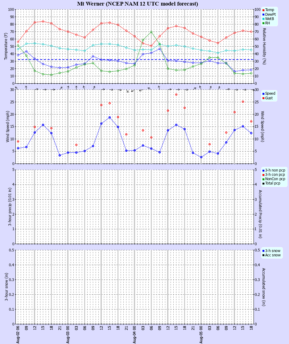 Latest NAM forecast