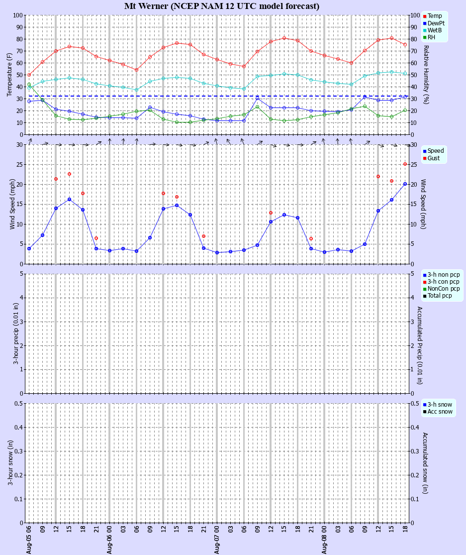 Latest NAM forecast