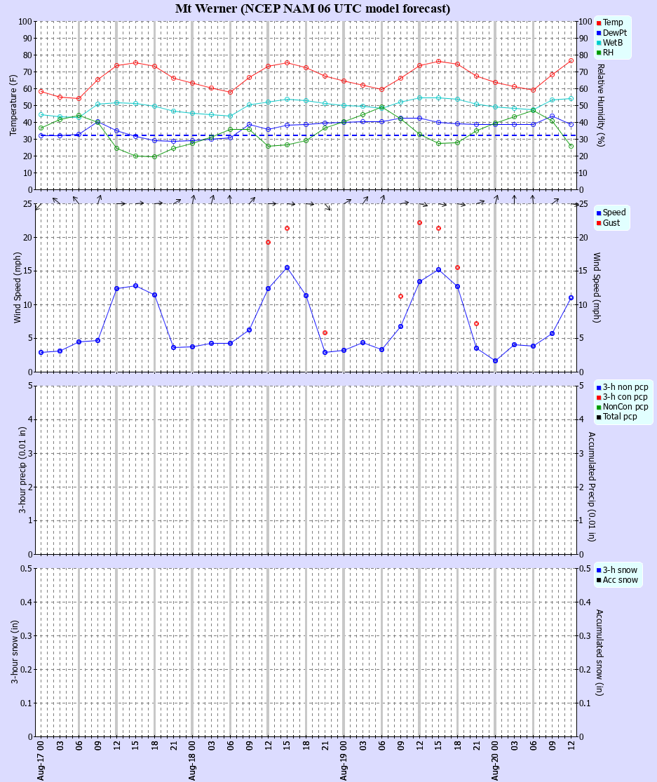 Latest NAM forecast