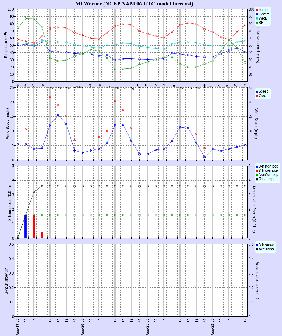 Latest NAM forecast