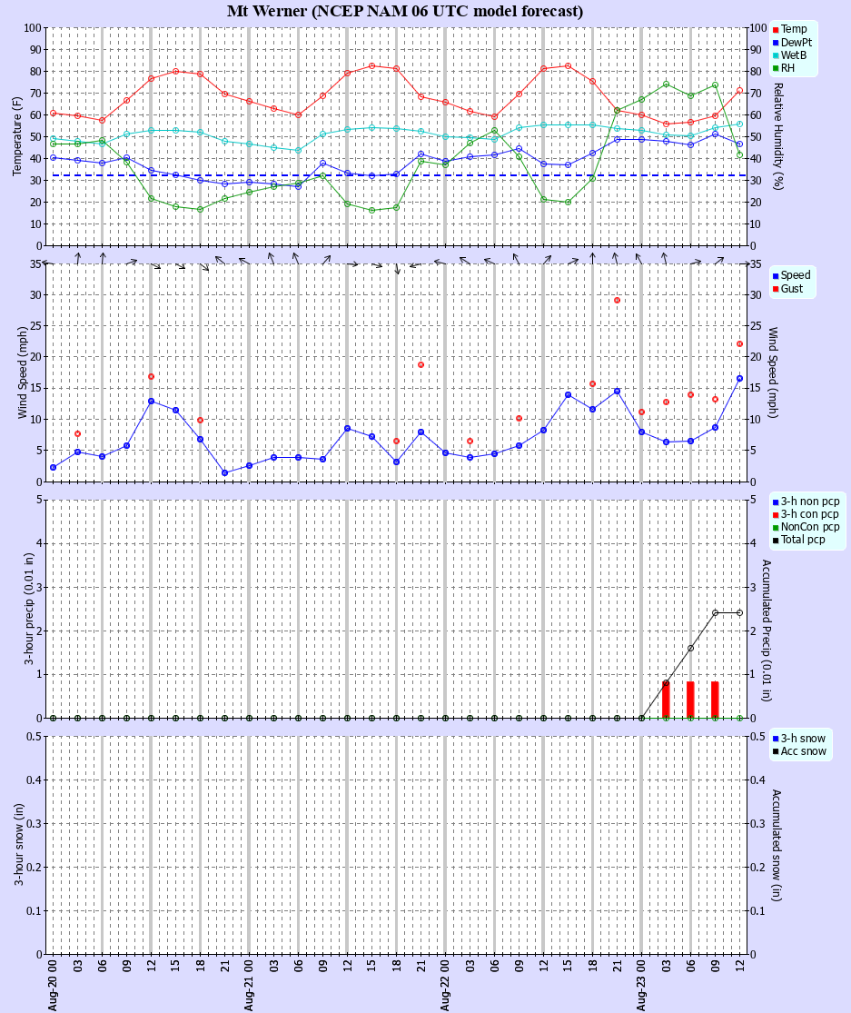 Latest NAM forecast