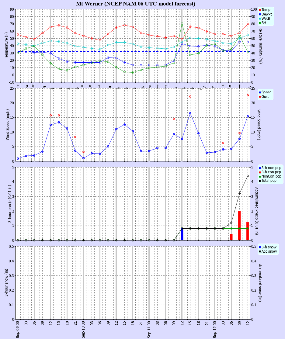 Latest NAM forecast