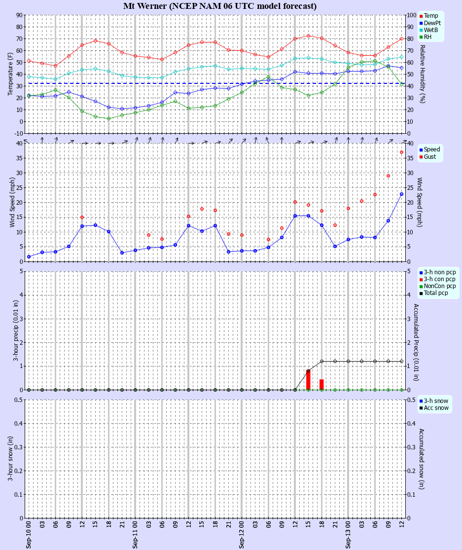 Latest NAM forecast
