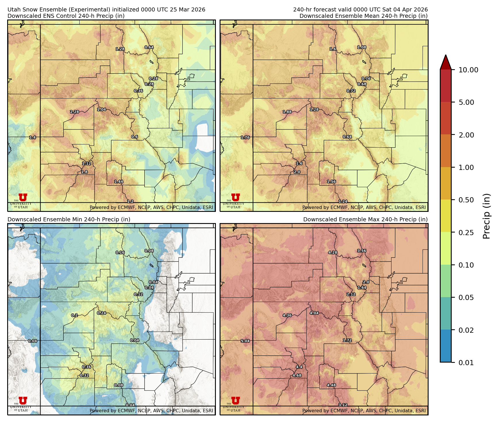 Click to enlarge the NAEFS precipitation Latest NAEFS total precipitation forecast