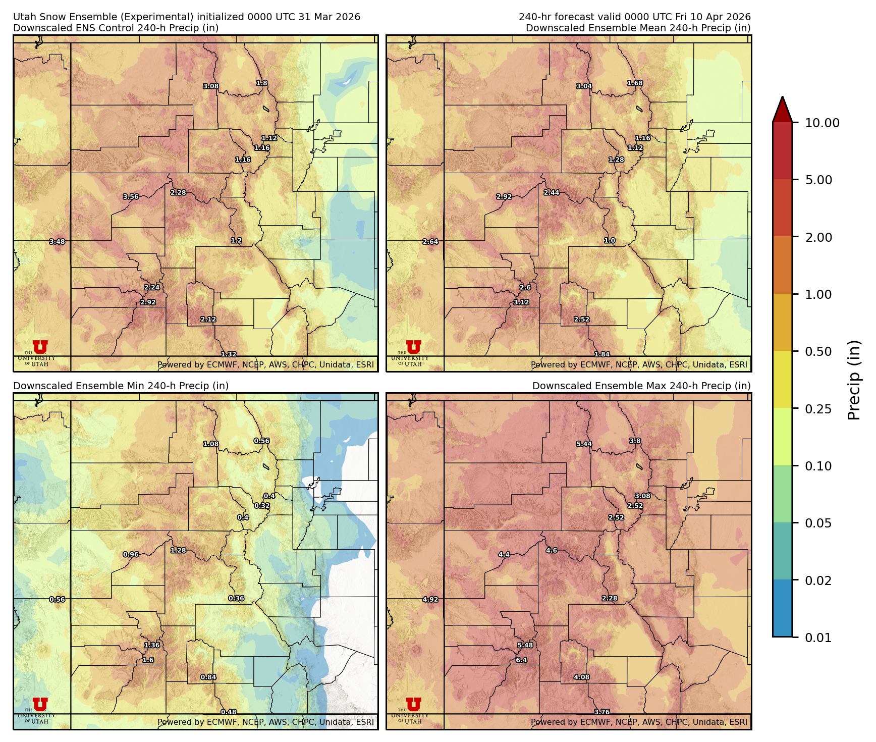 Click to enlarge the NAEFS precipitation Latest NAEFS total precipitation forecast
