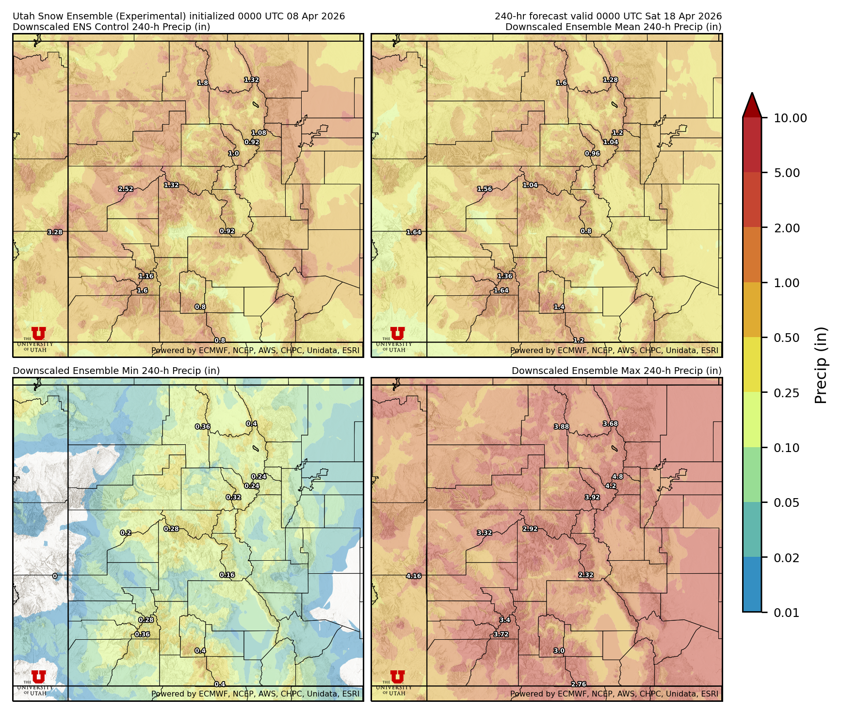 Click to enlarge the NAEFS precipitation Latest NAEFS total precipitation forecast
