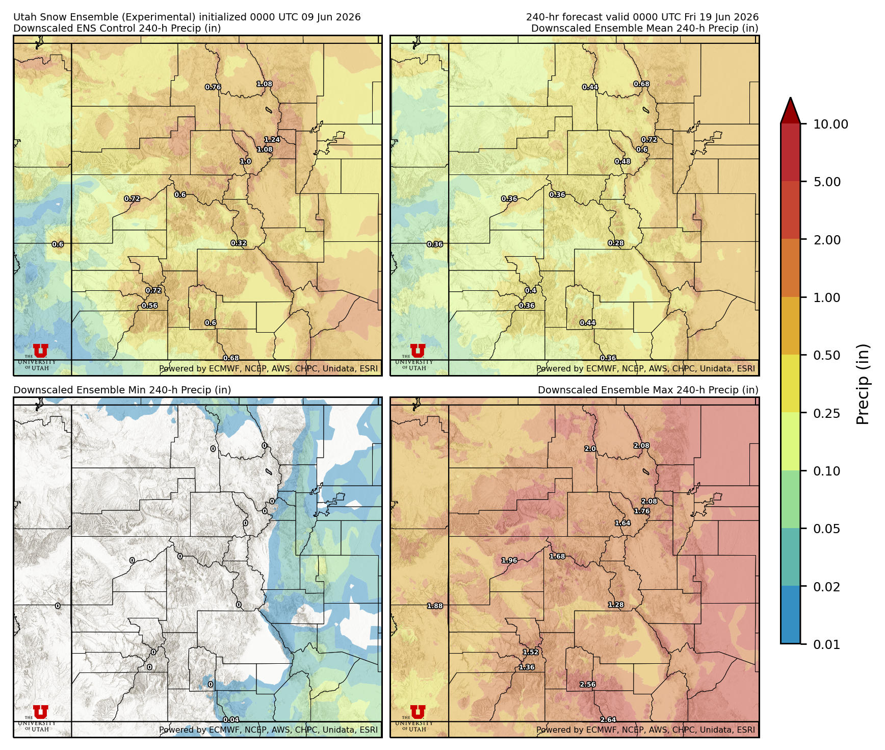 Click to enlarge the NAEFS precipitation Latest NAEFS total precipitation forecast