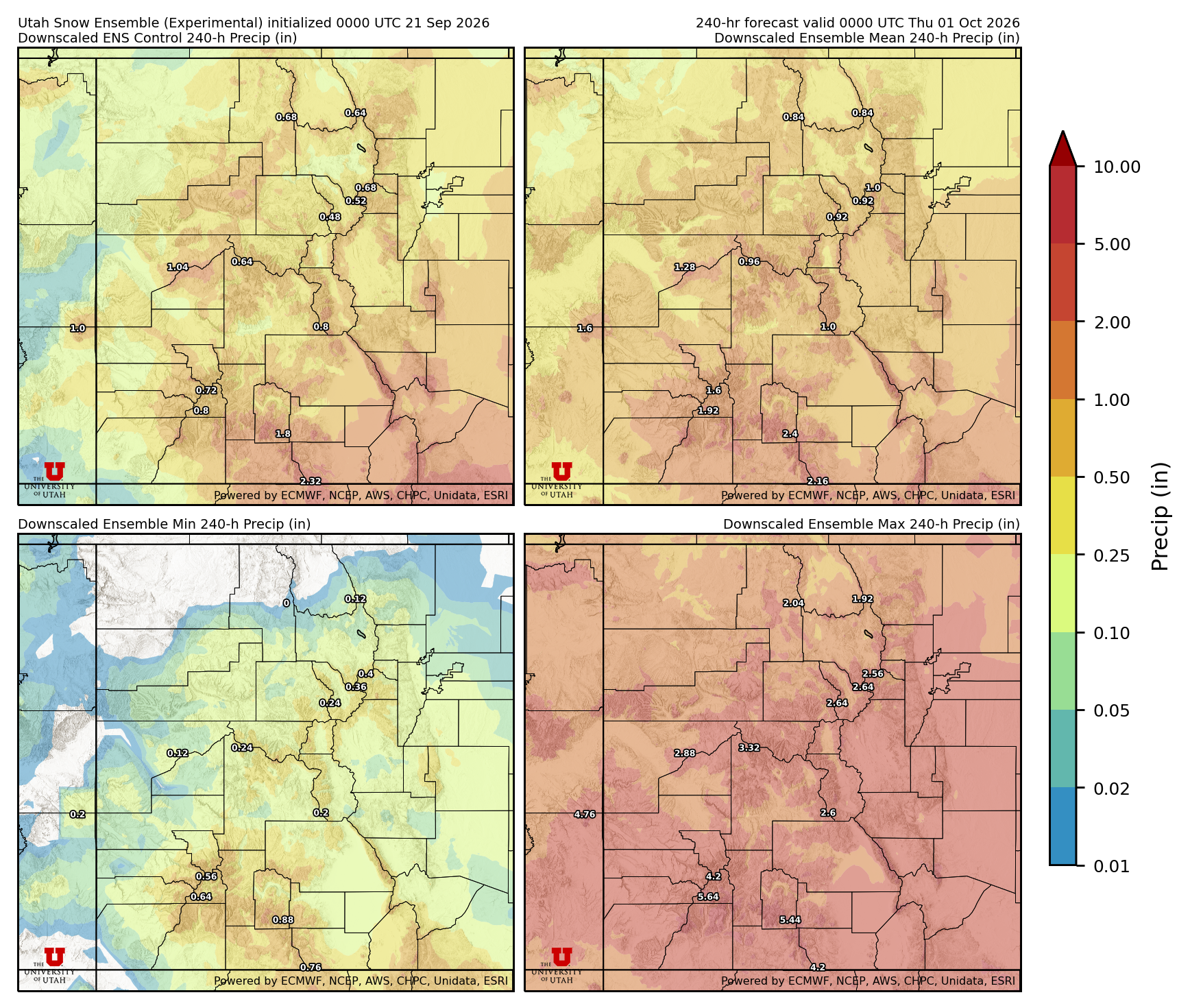 Click to enlarge the NAEFS precipitation Latest NAEFS total precipitation forecast