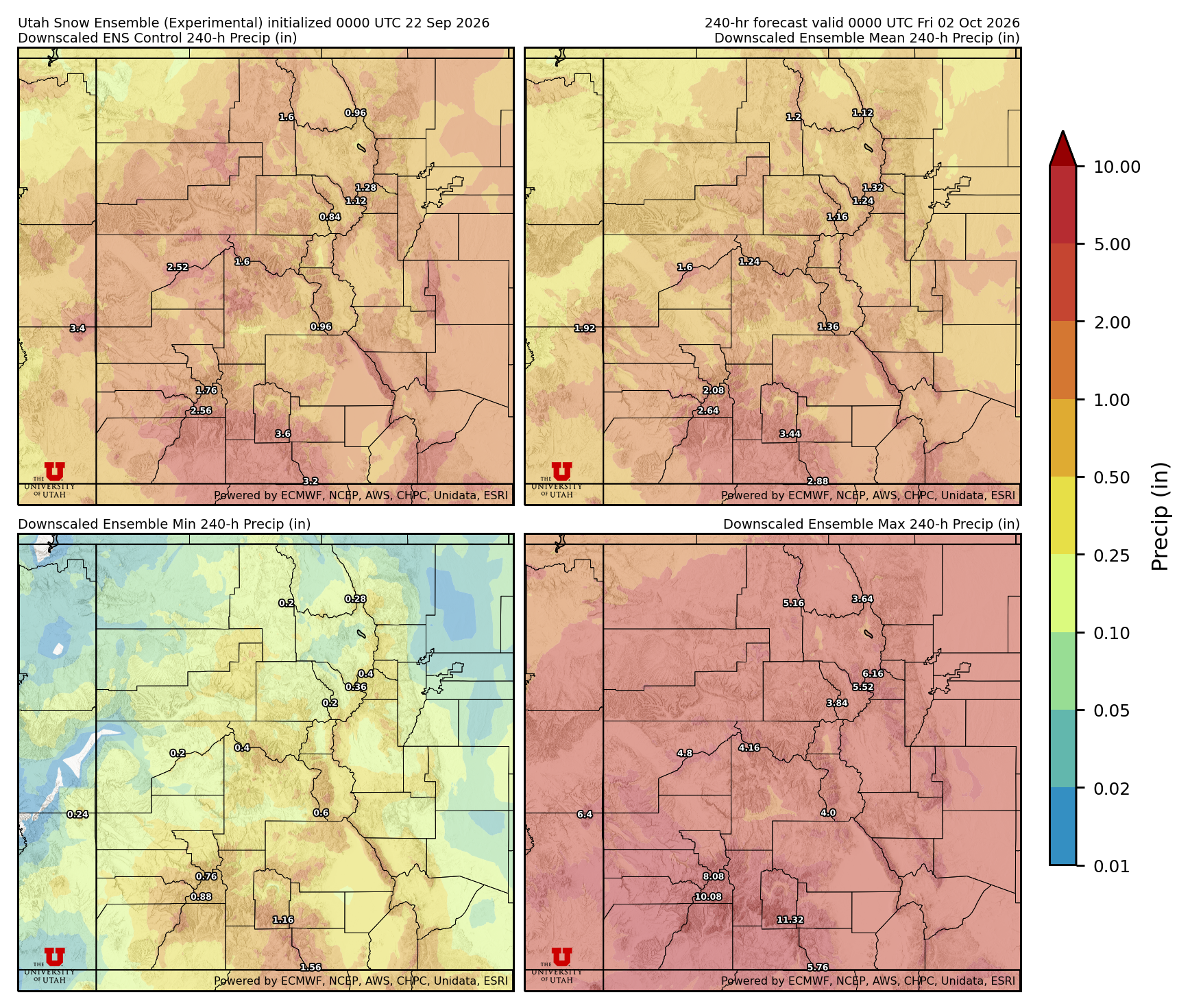Click to enlarge the NAEFS precipitation Latest NAEFS total precipitation forecast