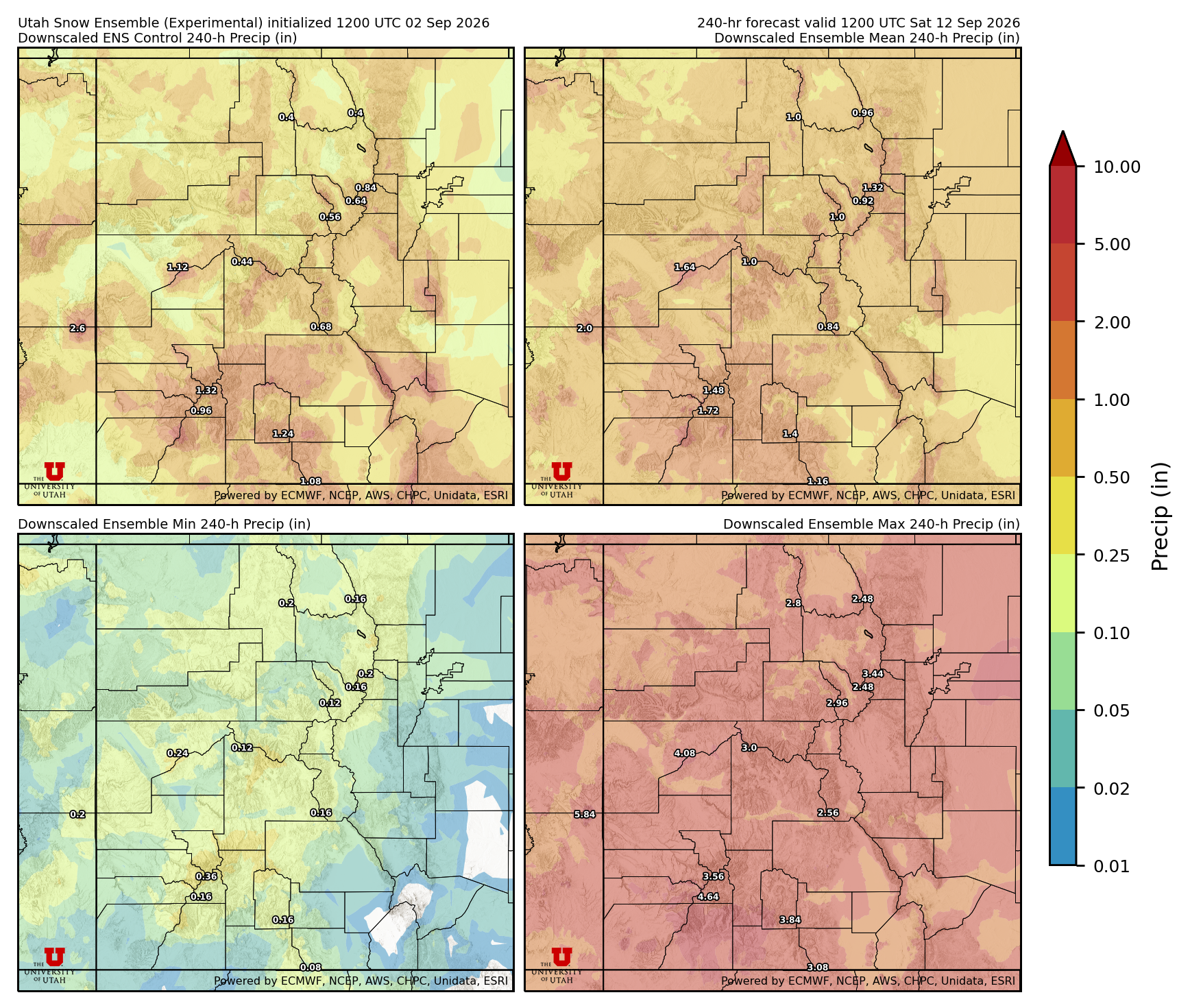 Click to enlarge the NAEFS precipitation Latest NAEFS total precipitation forecast