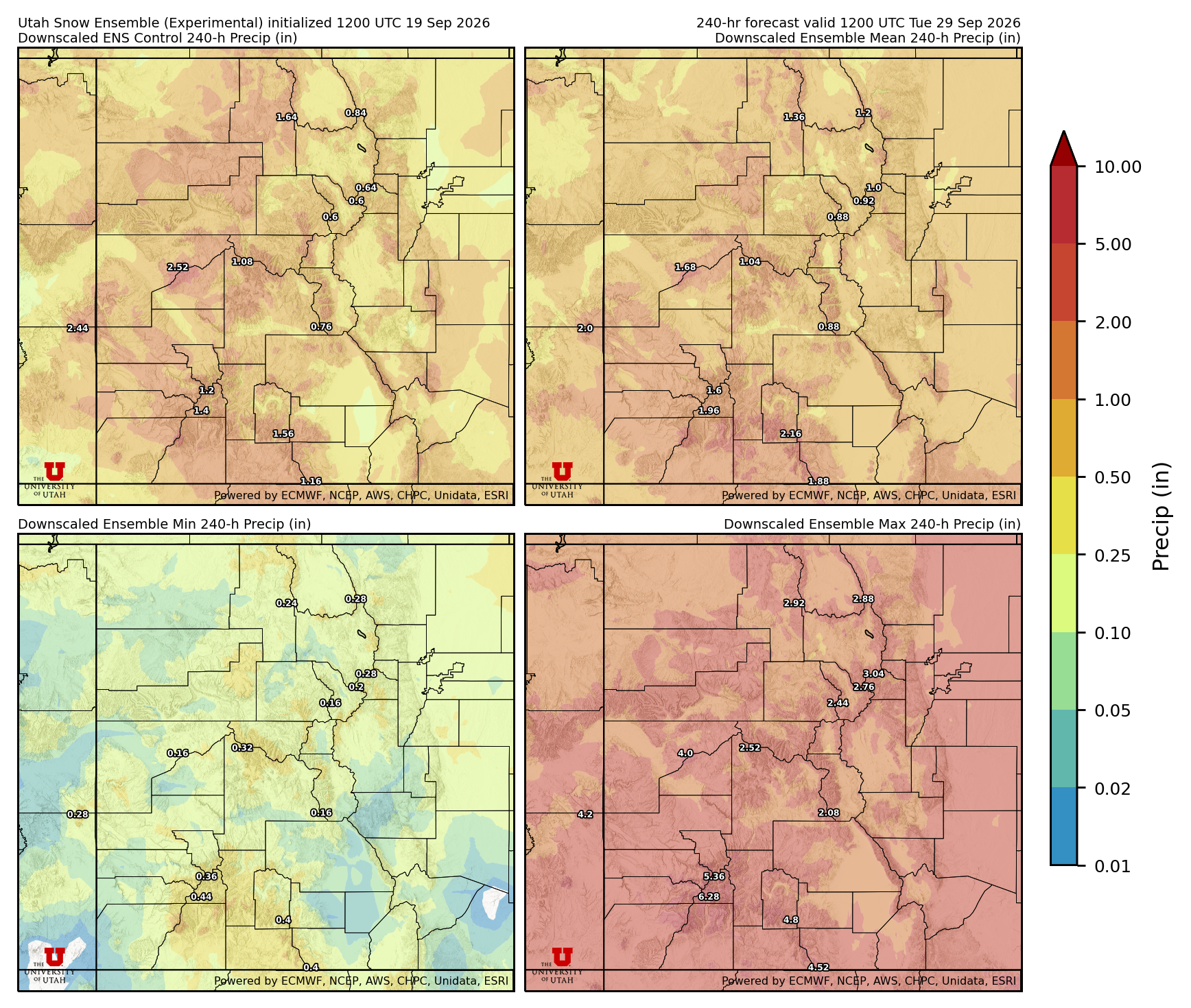 Click to enlarge the NAEFS precipitation Latest NAEFS total precipitation forecast