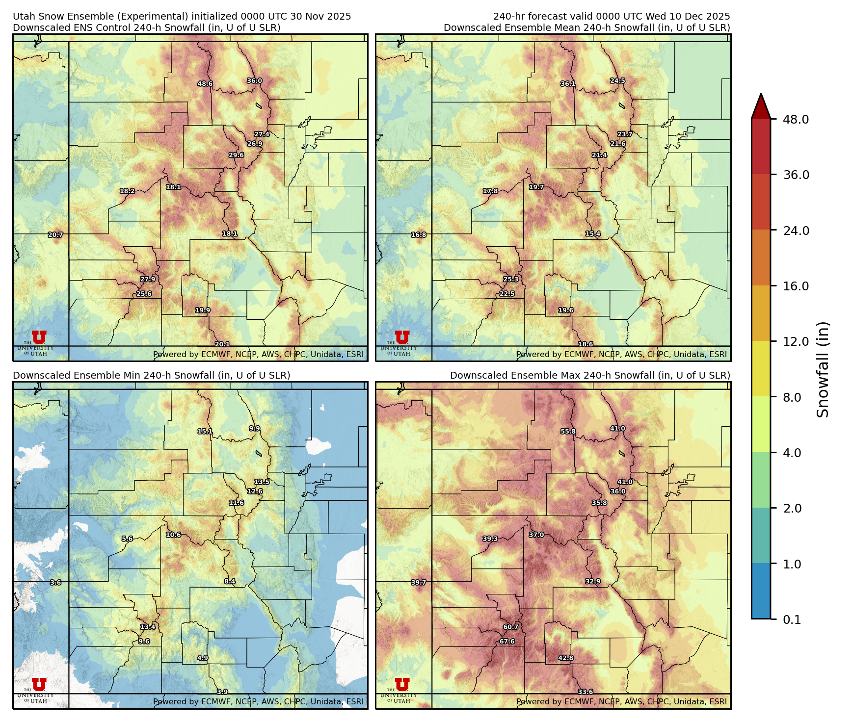 Click to enlarge the NAEFS precipitation Latest NAEFS total precipitation forecast