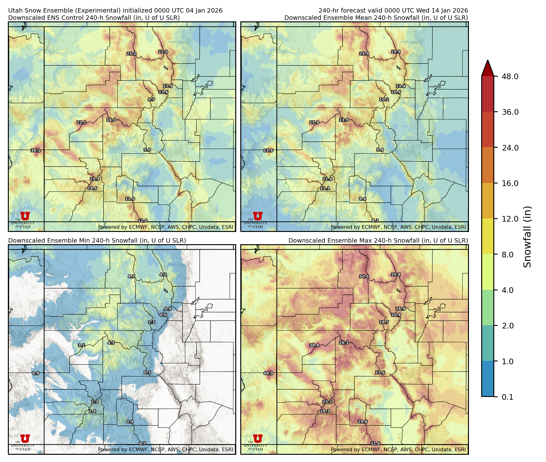 Click to enlarge the NAEFS precipitation Latest NAEFS total precipitation forecast