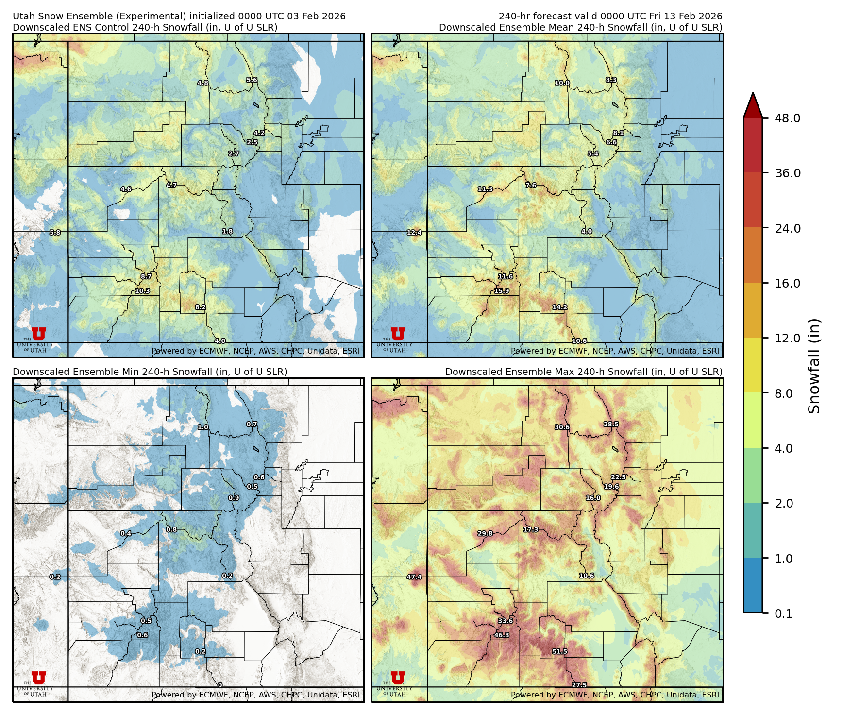 Click to enlarge the NAEFS precipitation Latest NAEFS total precipitation forecast