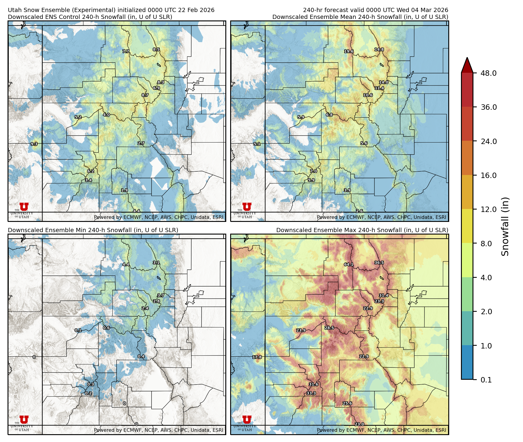 Click to enlarge the NAEFS precipitation Latest NAEFS total precipitation forecast