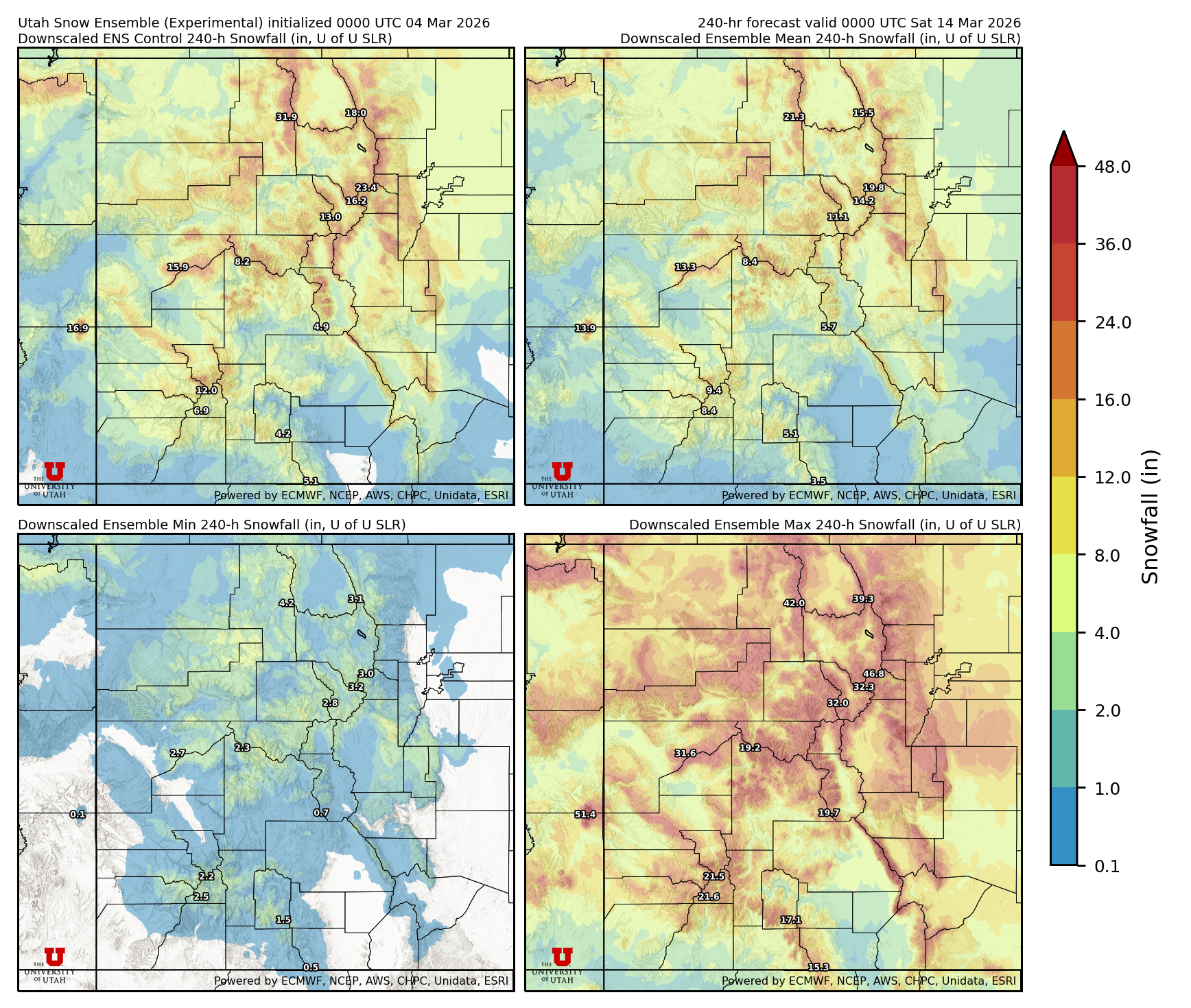 Click to enlarge the NAEFS precipitation Latest NAEFS total precipitation forecast