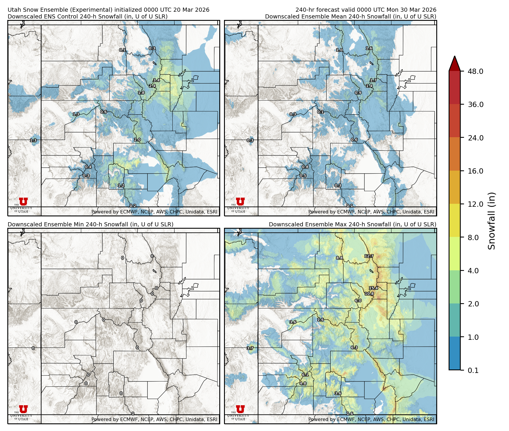 Click to enlarge the NAEFS precipitation Latest NAEFS total precipitation forecast