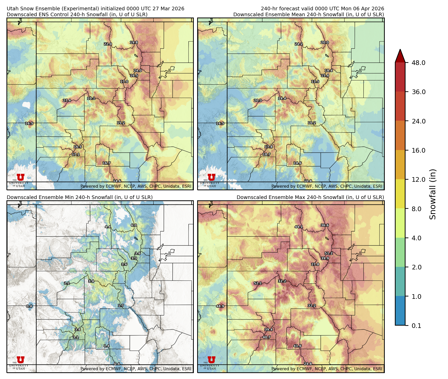Click to enlarge the NAEFS precipitation Latest NAEFS total precipitation forecast