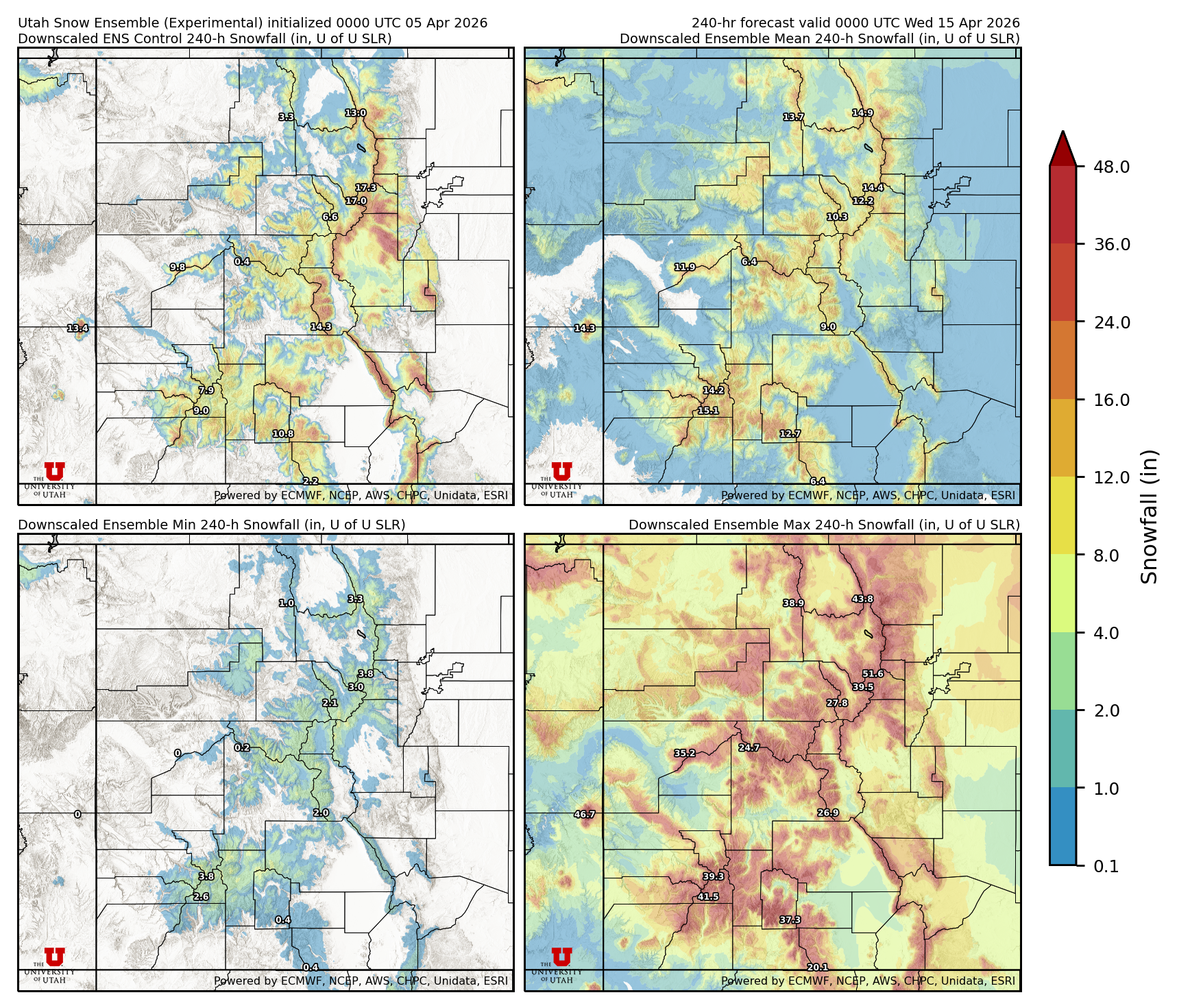 Click to enlarge the NAEFS precipitation Latest NAEFS total precipitation forecast