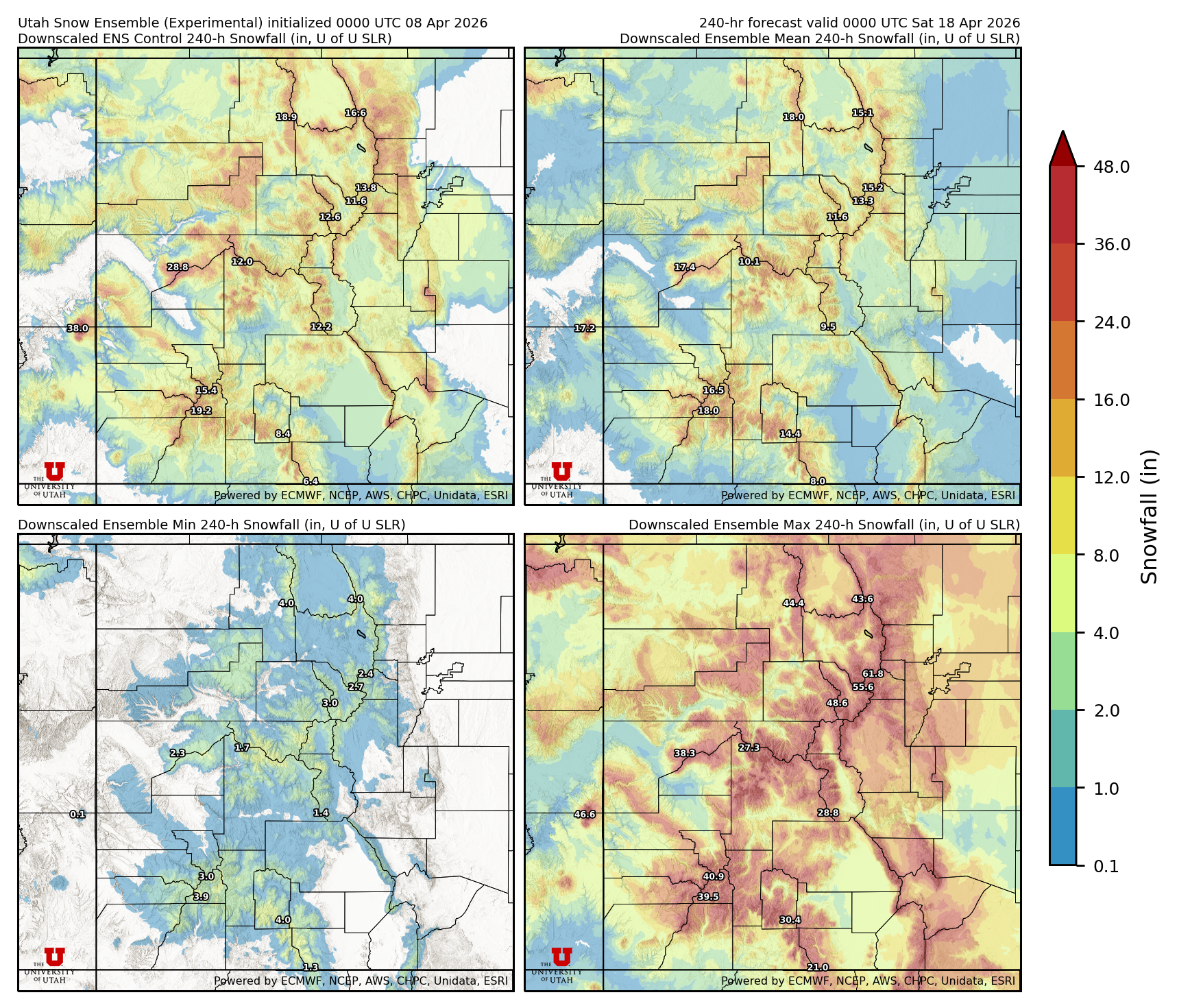 Click to enlarge the NAEFS precipitation Latest NAEFS total precipitation forecast